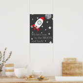 "We houden van je naar de maan en achteraan" druk Poster (Keuken)