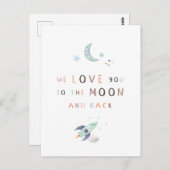 We houden van je naar de maan en het Briefkaart ac (Voorkant / Achterkant)