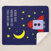 We houden van je naar de maan en terug ruimte rake sherpa deken (Voorkant (horizontaal))