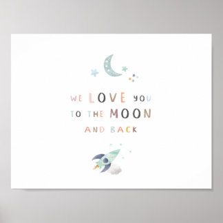 We houden van je naar het Poster van de maan en he