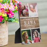 We houden van je Nana 4 Foto Collage Wood Fotoplaat<br><div class="desc">Een bijtend fotocollage cadeau voor je favoriete Nana,  gepersonaliseerd met namen van kleinkinderen.</div>