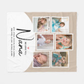 We houden van je Nana 6 foto's Modern Tan Fleece Deken (Voorkant (Horizontaal))