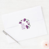 We houden van je Nana Beauful Paarse bloemkool Ronde Sticker (Envelop)