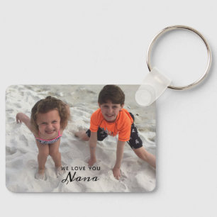 We houden van je Nana Grandchildren Foto Custom Sleutelhanger