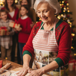 WE HOUDEN VAN JE NANA Grandmoeder Foto Collage Pin Schort