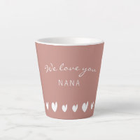 We houden van je Nana Heart Salmon II Latte Mok