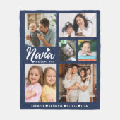 We houden van je Nana kleinkinderen 6 foto collage Fleece Deken (Voorkant)