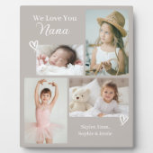 We houden van je Nana kleinkinderen foto collage Fotoplaat (Voorkant)