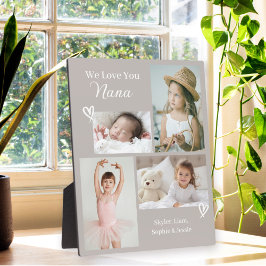 We houden van je Nana kleinkinderen foto collage Fotoplaat