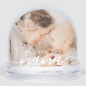 We houden van je Nana Modern Classic Foto Sneeuwbol (Achterkant)