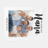 We houden van je Nana One Foto gepersonaliseerd wi Fleece Deken (Voorkant (Horizontaal))