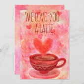 We houden van je nieuwste Valentijnsdag kaart (Voorkant / Achterkant)