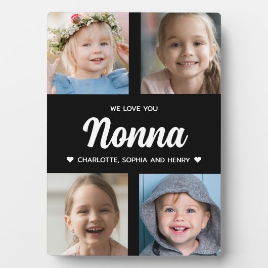 We houden van je Nonna Family Keepsake Fotocollage Fotoplaat (voorkant)
