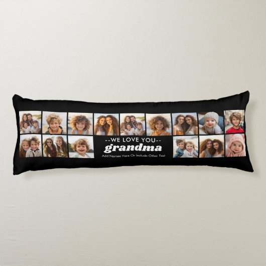 We houden van je oma - 15 fotocollage lichaamskussen (Achterkant)