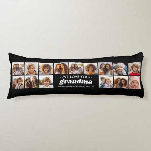We houden van je oma - 15 fotocollage lichaamskussen (Voorkant)