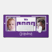 We houden van je oma 2 foto paarse wit bureaumat (Keyboard & Muis)