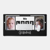 We houden van je oma 2 foto zwart wit bureaumat (Keyboard & Muis)