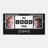 We houden van je oma 2 foto zwart wit bureaumat (Voorkant)