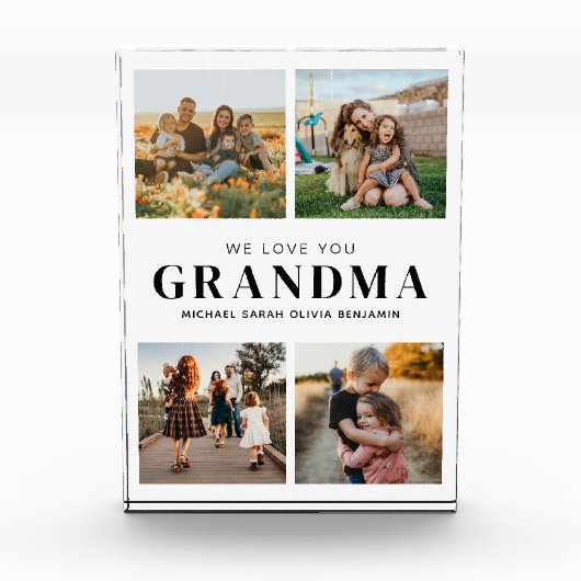 We houden van je Oma 4 Fotocollage Fotoblok (Voorkant)