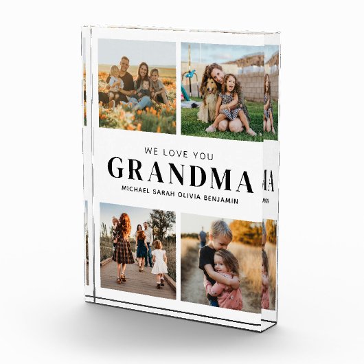 We houden van je Oma 4 Fotocollage Fotoblok (Rechts)