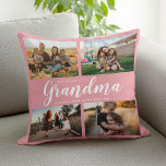 We houden van je Oma 4 Fotocollage Kussen<br><div class="desc">Zeg dat we van je houden tegen oma dit vakantieseizoen met een gepersonaliseerd kerstcadeaukussen met 4 van je favoriete foto's en kleinkinderen kinder namen en . Alle tekst in dit ontwerp is bewerkbaar,  zodat u uw eigen bericht of tekst kunt toevoegen. Verkrijgbaar in verschillende kleuren,  stijlen en producten.</div>