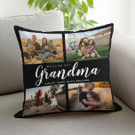 We houden van je Oma 4 Fotocollage Kussen<br><div class="desc">Zeg dat we van je houden tegen oma dit vakantieseizoen met een gepersonaliseerd kerstcadeaukussen met 4 van je favoriete foto's en kleinkinderen kinder namen en . Alle tekst in dit ontwerp is bewerkbaar,  zodat u uw eigen bericht of tekst kunt toevoegen. Verkrijgbaar in verschillende kleuren,  stijlen en producten.</div>