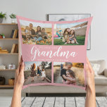 We houden van je Oma 4 Fotocollage Kussen<br><div class="desc">Zeg dat we van je houden tegen oma dit vakantieseizoen met een gepersonaliseerd kerstcadeaukussen met 4 van je favoriete foto's en kleinkinderen kinder namen en . Alle tekst in dit ontwerp is bewerkbaar,  zodat u uw eigen bericht of tekst kunt toevoegen. Verkrijgbaar in verschillende kleuren,  stijlen en producten.</div>