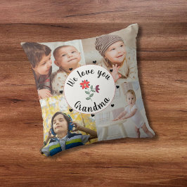 We houden van je Oma 4 gepersonaliseerde foto's aa Kussen