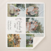 We houden van je oma 5 fotocollage gepersonaliseer sherpa deken (Voorkant)