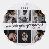 We houden van je oma 6 foto collage ornament kaart (Voorkant)