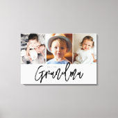 We houden van je oma Aangepaste kleinkinderen foto Canvas Afdruk (Voorkant)