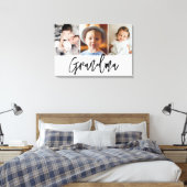 We houden van je oma Aangepaste kleinkinderen foto Canvas Afdruk (Insitu (Slaapkamer))