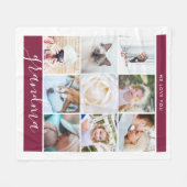 We houden van je oma Custom Photo Gift Bourgogne Fleece Deken (Voorkant (Horizontaal))