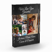 We houden van je, oma | Elegant zwart 5 fotoblok (Links)