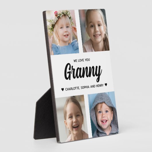 We houden van je oma familie Keepsake Fotocollage Fotoplaat (Zijkant)