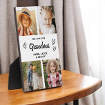 We houden van je oma familie moderne fotocollage fotoplaat<br><div class="desc">De Grandma We Love You Heart Modern Photo Collage Plaque is een ontroerend en gepersonaliseerd geschenk dat uw liefde voor uw grootmoeder laat zien. Deze prachtig ontworpen plaquette is voorzien van een hartvormige fotocollage, zodat u uw favoriete familie afbeeldingen toe te voegen in een moderne en stijlvolle lay-out. Het oprechte...</div>