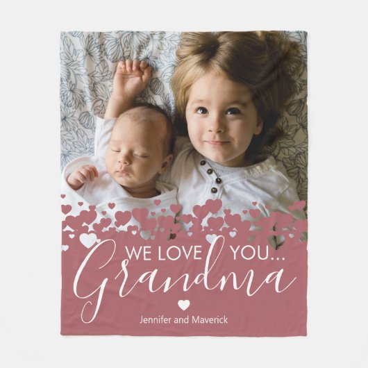 We houden van je oma foto fleece deken (Voorkant)