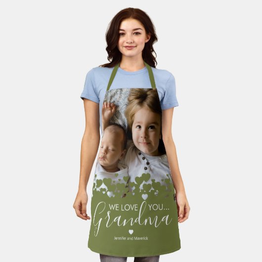 We houden van je oma Foto Green Schort (Gedragen)