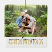 We houden van je, oma foto Keepsake Keramisch Ornament (Achterkant)
