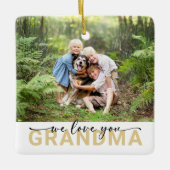 We houden van je, oma foto Keepsake Keramisch Ornament (Voorkant)