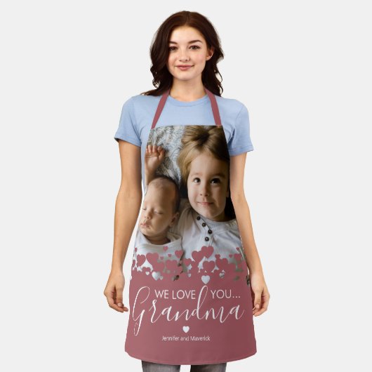 We houden van je oma foto schort (Gedragen)