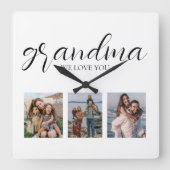 We houden van je oma foto vierkante klok (Voorkant)
