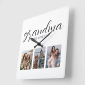 We houden van je oma foto vierkante klok (Hoek)