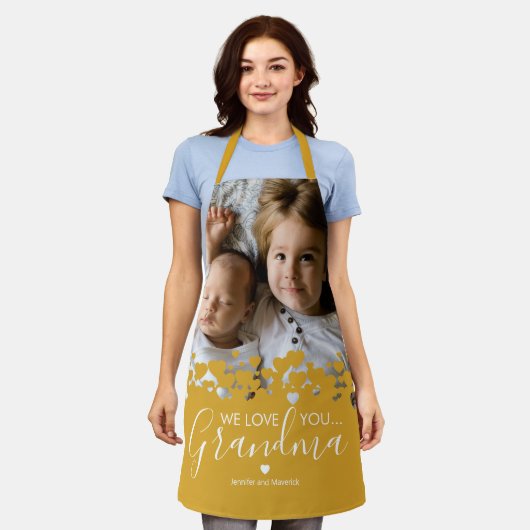 We houden van je oma Foto Yellow Schort (Gedragen)