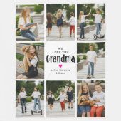 We houden van je oma Fotocollage Gift Fleece Deken (Voorkant)