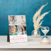 We houden van je oma| Fotocollage| Roze wit Fotoplaat (Zijkant)