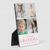 We houden van je oma| Fotocollage| Roze wit Fotoplaat (Zijkant)