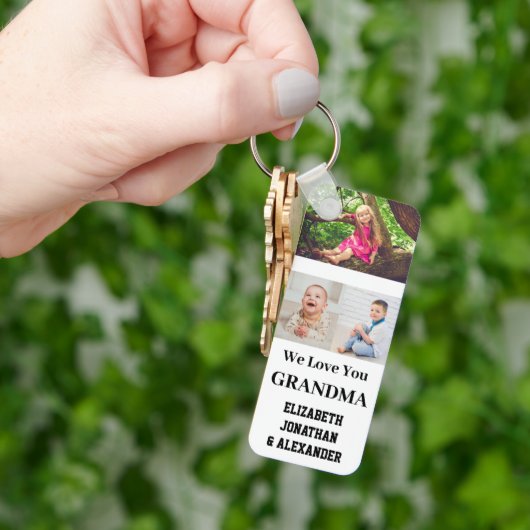 We houden van je oma fotocollage sleutelhanger (Hand)