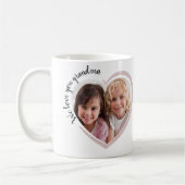 We houden van je oma fotohart koffiemok (Links)