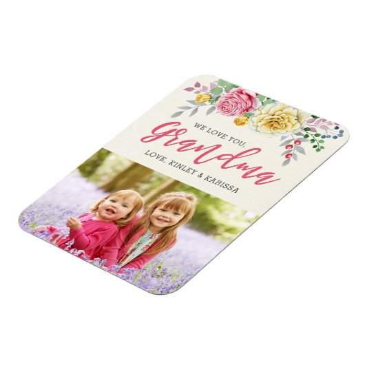 We houden van je oma | Fotomagneet Magneet (Linkerzijde)